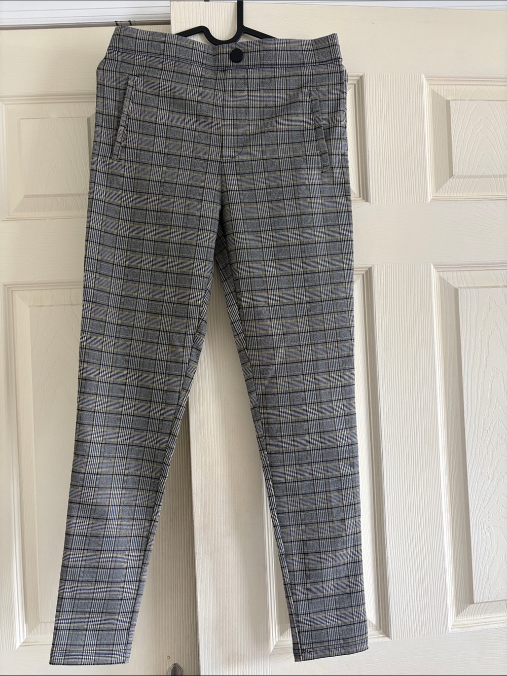 Zara Gray Plaid Slim Leg Pants